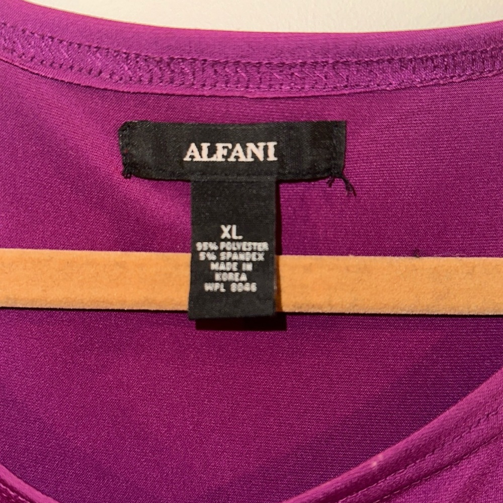 Chartreuse Alfani colored tunic.